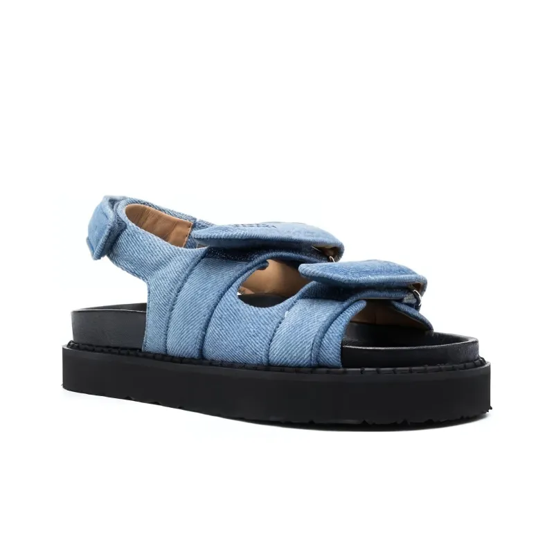 ISABEL MARANT Madee Denim Slingback Sandals-2