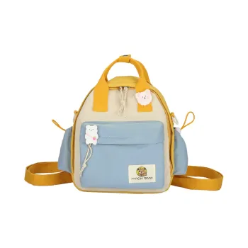 Parker Bear Oxford Backpack Unisex Pink Yellow Blue Black
