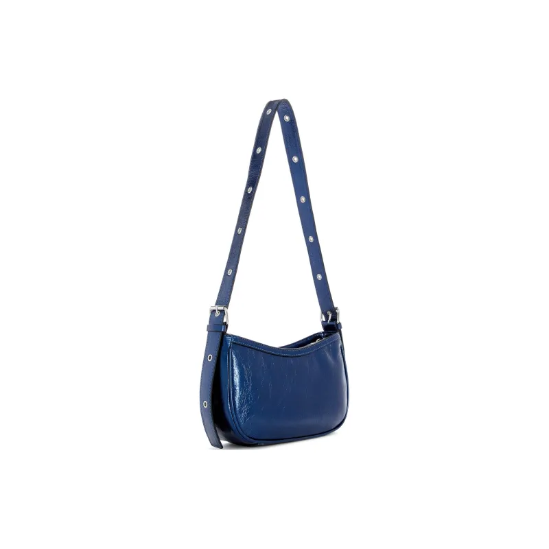 GUESS Patent Leather Bonded Leather Shoulder Bag Women's Marine Blue-1