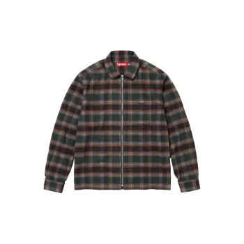 Supreme Quilted Flannel 使い切っ ZipUpShirt Multi