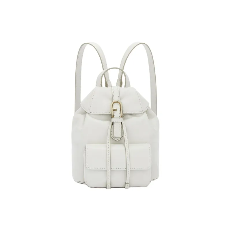 Furla Cow Leather Backpack Mini Women's Cotton Candy White-0