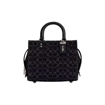 COACH Rogue Denim Portable Crossbody Bag, Shoulder Bag Medium Size Women's Black