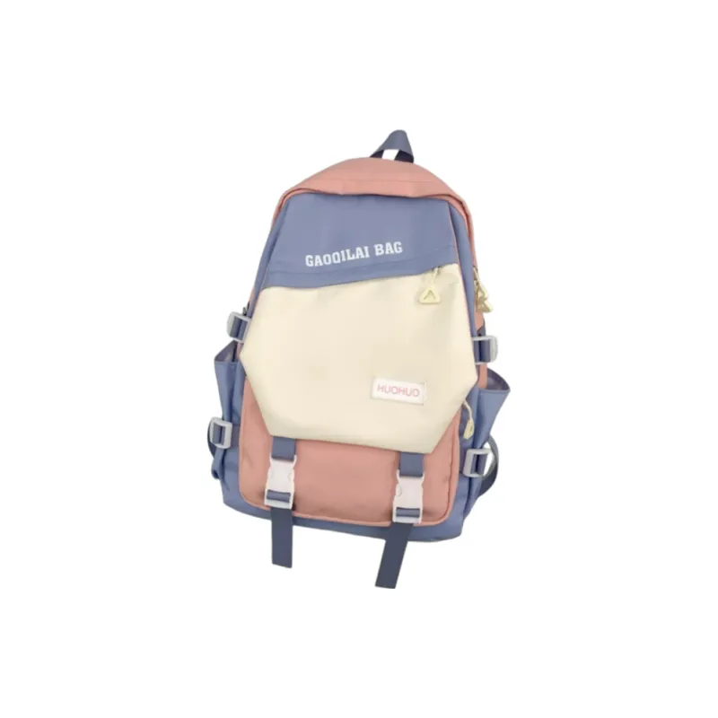 BRABOSTON Nylon Backpack Regular Unisex Black/Pink/Burgundy/Khaki-3