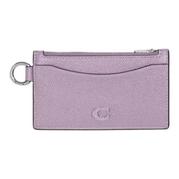 COACH Card Case Grain Leather Card Holder Card Holder Mini Men's Purple