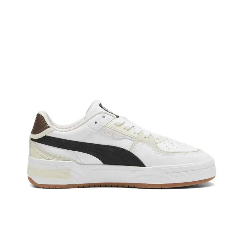 PUMA Porsche Legacy CA Pro Crush Slip Resistant Low Top Skateboard Shoes Unisex White Black Brown-1