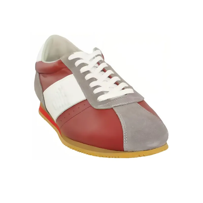 EMPORIO ARMANI Low Top Sports Casual Shoes Men's Gray White Red-2