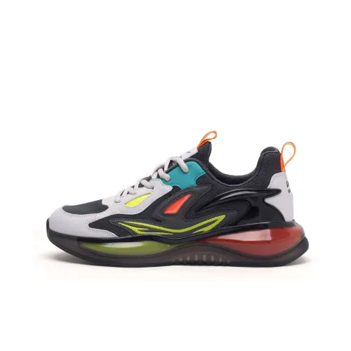 Warrior Breathable And Wear resistant Low Top Casual Long Distance Running Running Shoes Mens Black