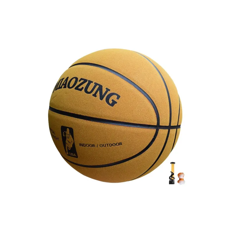 MIAOZUNG Microfiber Leather Basketball Yellow Size 7 Training Unisex-1