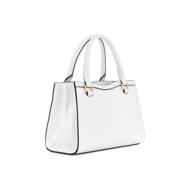 GUESS Patent Leather Bonded Leather Shoulder Bag Crossbody Bag Handbag Regular Women's White-1