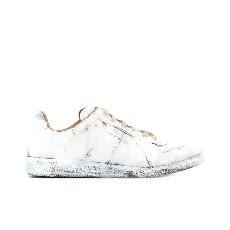 Maison Margiela Replica Low White Brown Paint-1