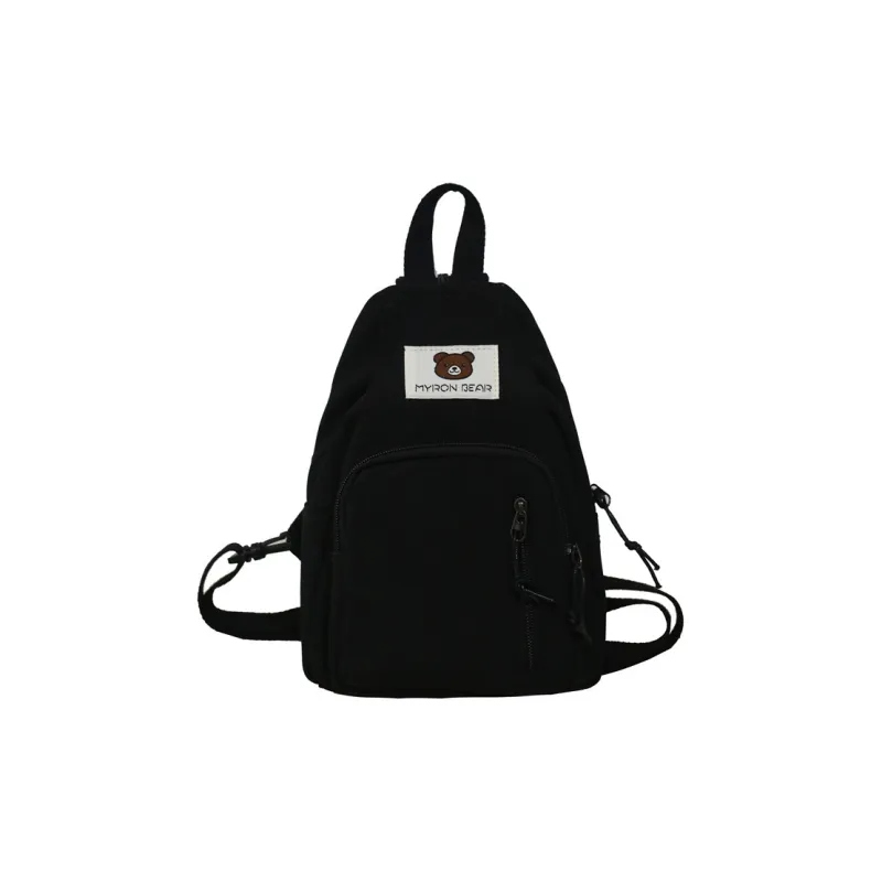 Parker Bear Nylon Backpack Regular Unisex Yellow/Pink/Black/Green/Sky Blue-15