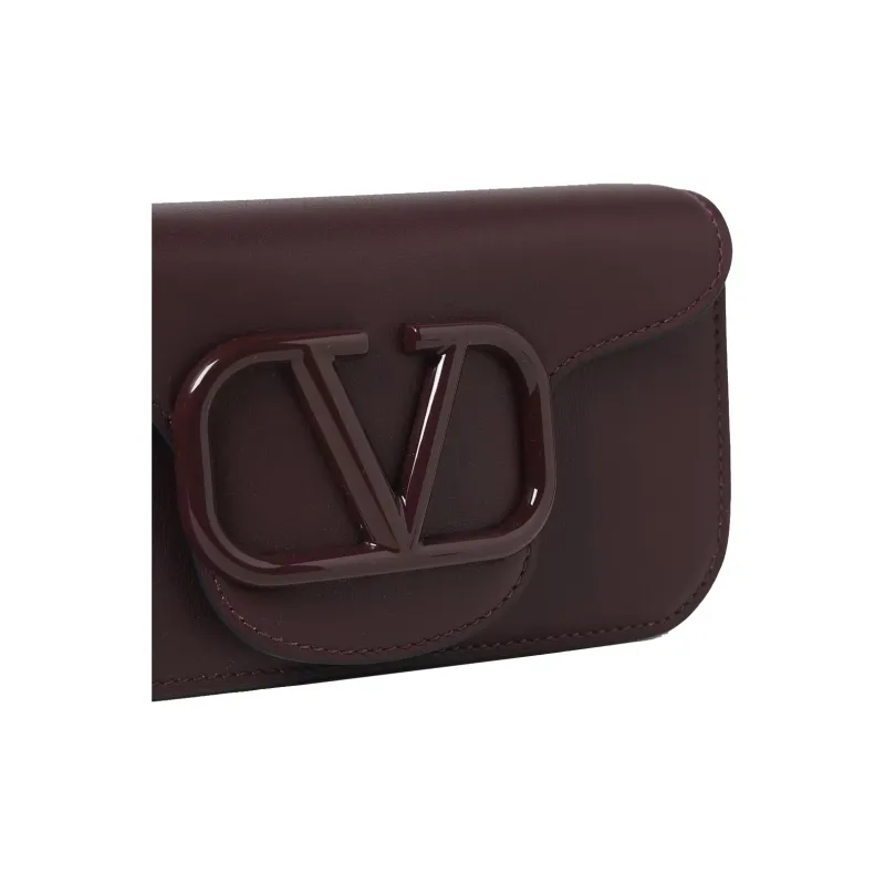 Valentino Locò Calfskin Portable Crossbody Bag Shoulder Bag Men's Burgundy-3