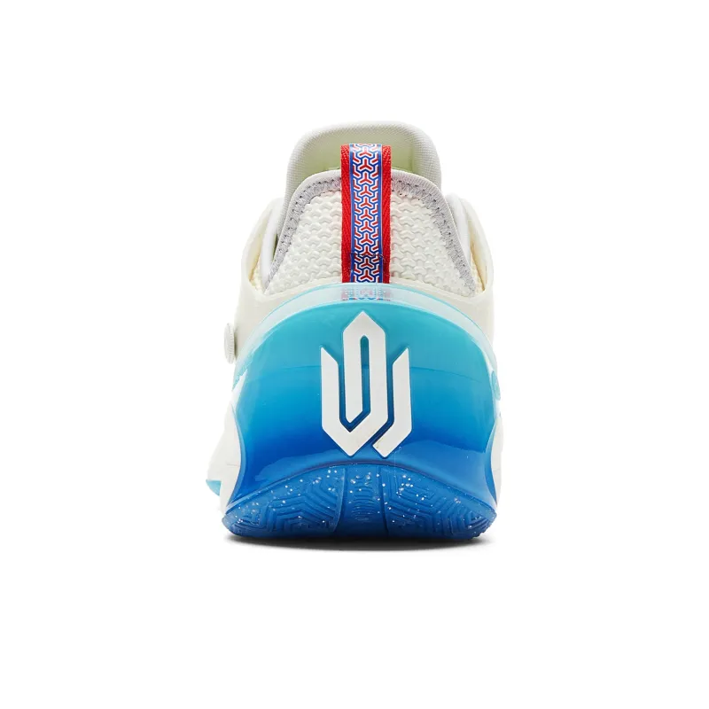 PEAK Wiggins AW2 Basketball Shoes Men Low Top Ecru/Colorful Blue-4