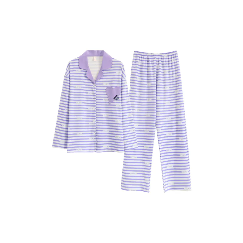 The Story Of The Flower Season Pajama Set Women's Purple-0