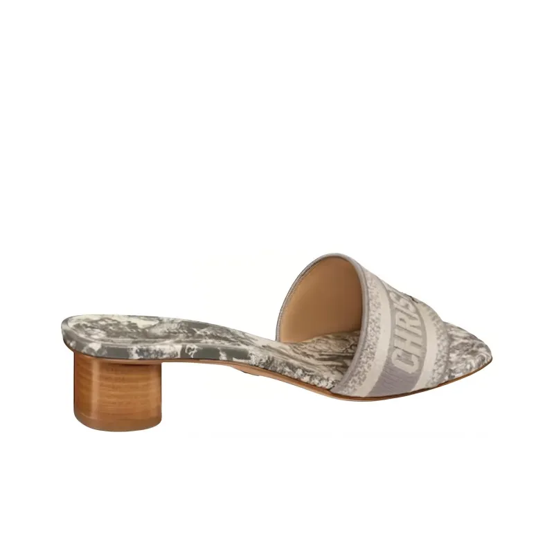 DIOR Dway Antibacterial Slide Slippers Women's Gray-3