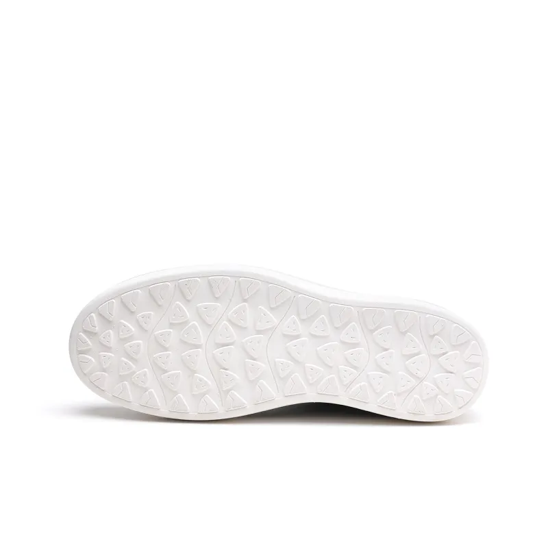 ELLE HOMME Low Top Skateboard Shoes Men's White Gray-4