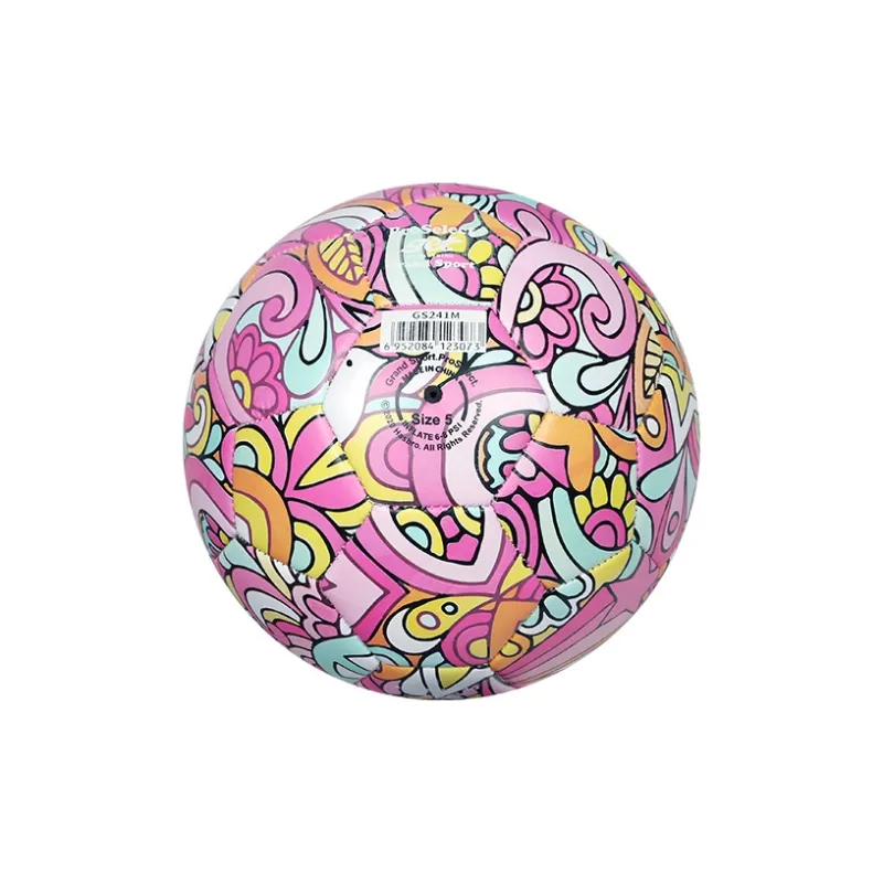 ProSelect Size 5 Ball Soccer PVC Machine Stitched Soccer Ball Unisex Pink Mood-4