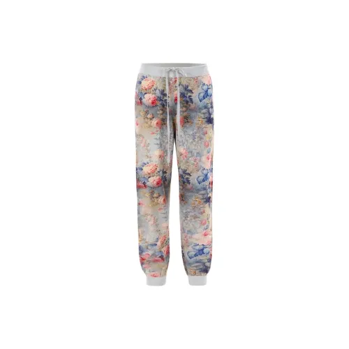 Selkie Casual Pants Women's Rose Print On Sheepskin Paper