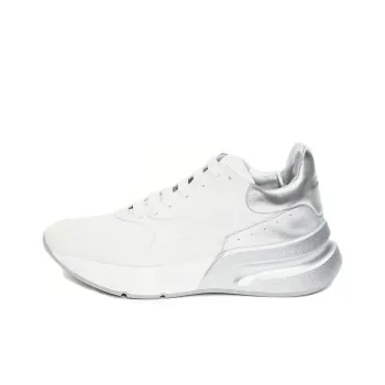 Alexander McQueen Oversized Cushioning Low Top Casual Shoes Men's White Silver