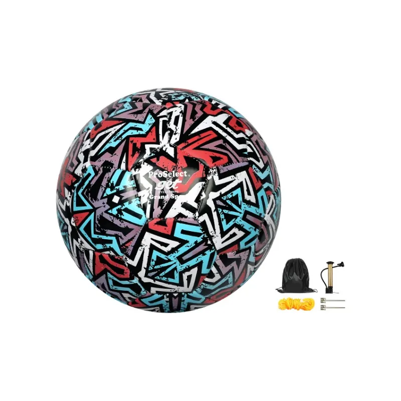 ProSelect Size 5 Ball Soccer PVC Machine Stitched Soccer Ball Unisex Graffiti Geometry-1