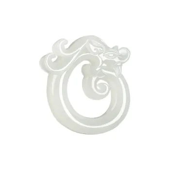 GOLDFISH ALLEY Pendants Pale Greenish White Jade Unisex