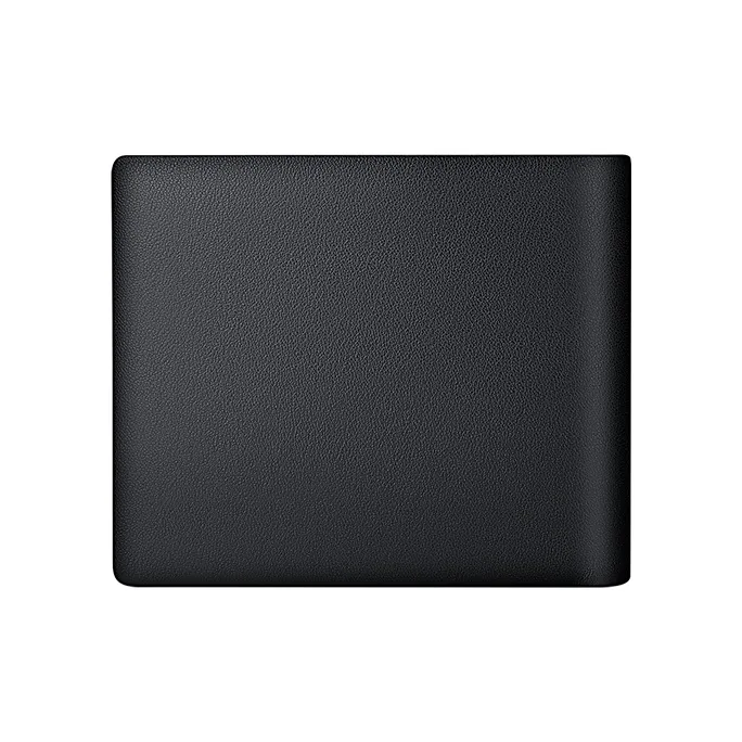 WilliamPOLO Top Grain Cow Leather Long/Cropped Wallet With Multiple Card Slots Money Clip Regular Men's Black-3