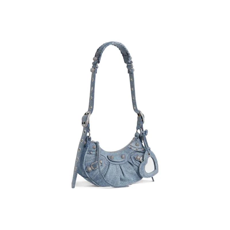 Balenciaga Le Cagole Xs Shoulder Bag Demin Blue-1