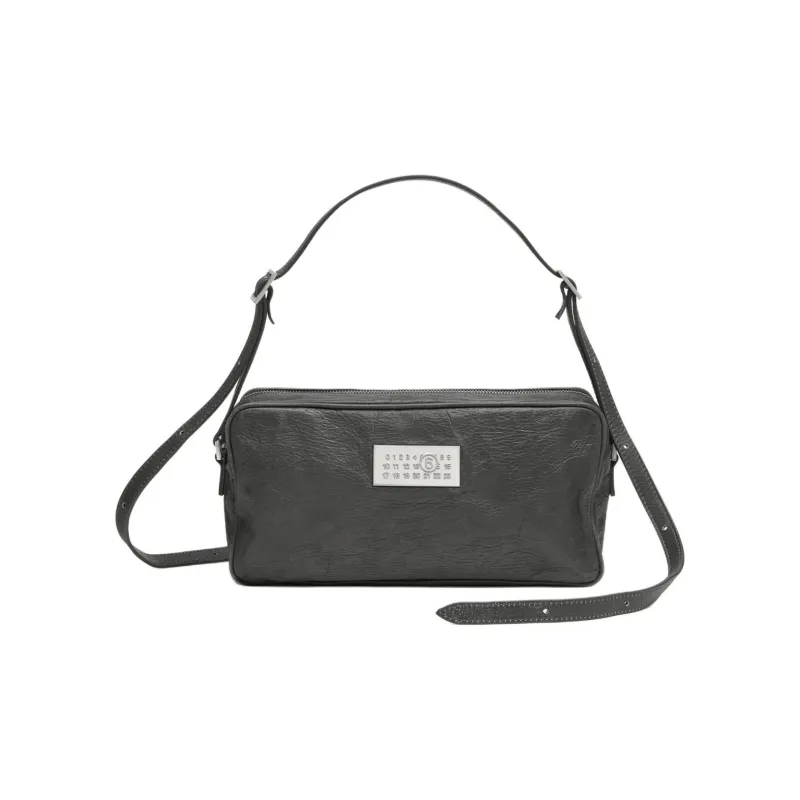 MM6 Maison Margiela Calfskin Crossbody Bag Shoulder Bag Women's Vintage Black-0