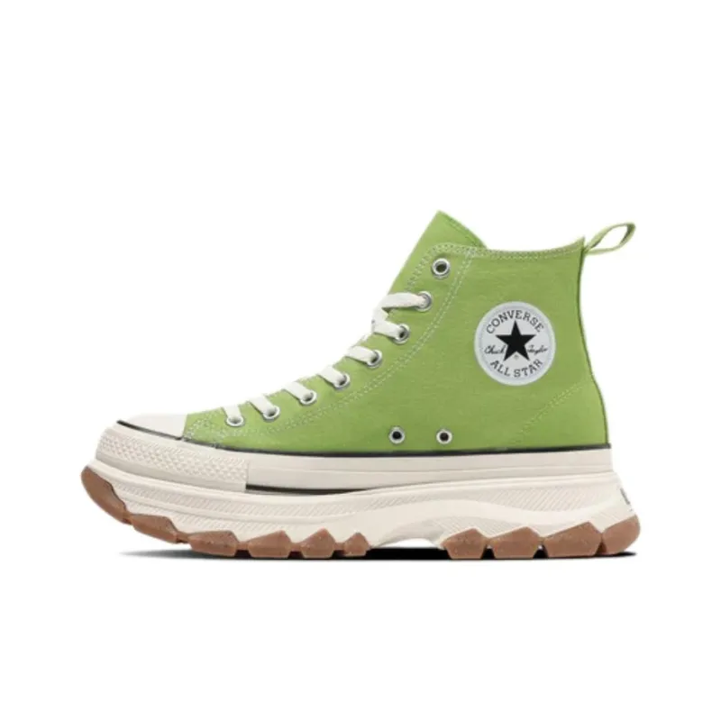 Converse All Star Trekwave Anti Slip Wear Resistant High Top Canvas Shoes Unisex Green White-1