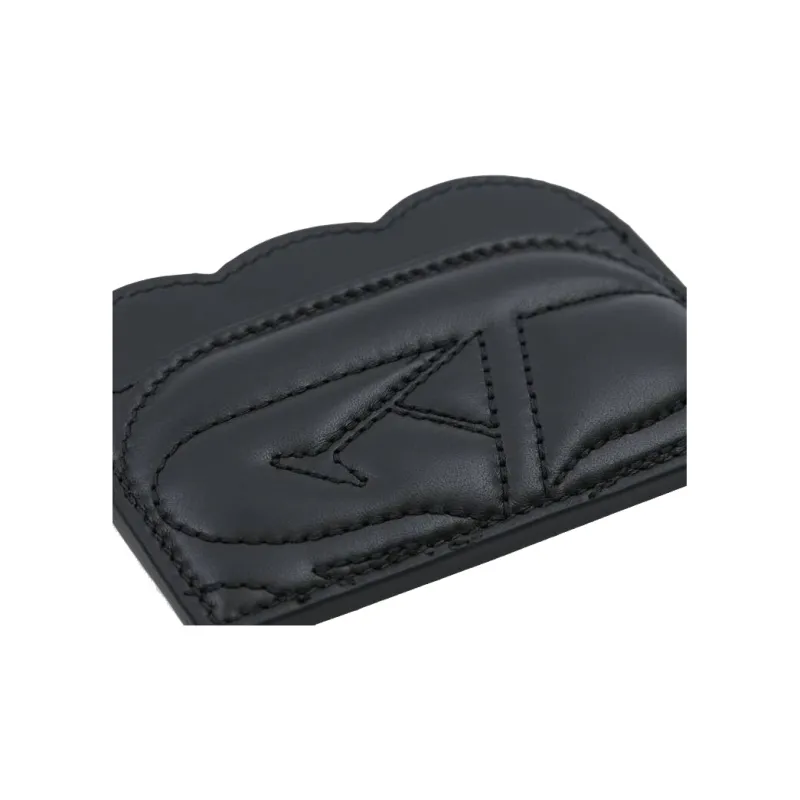 Alexander McQueen Cow Leather Card Holder Women's Black-3