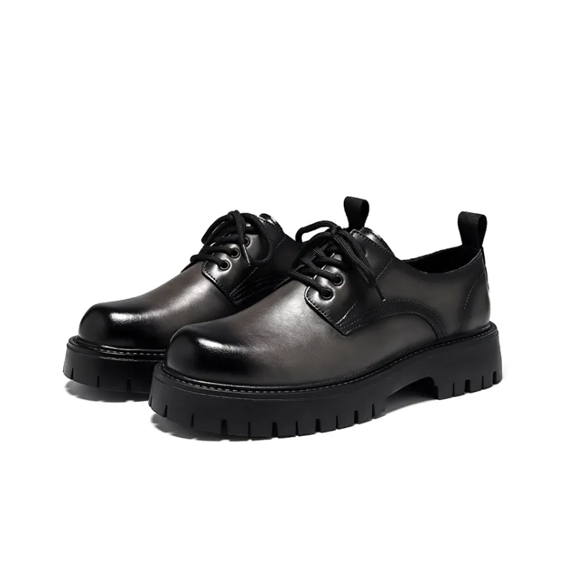 Beidouniao Dress Shoes Men Low Top Gray, Brown, Black-7