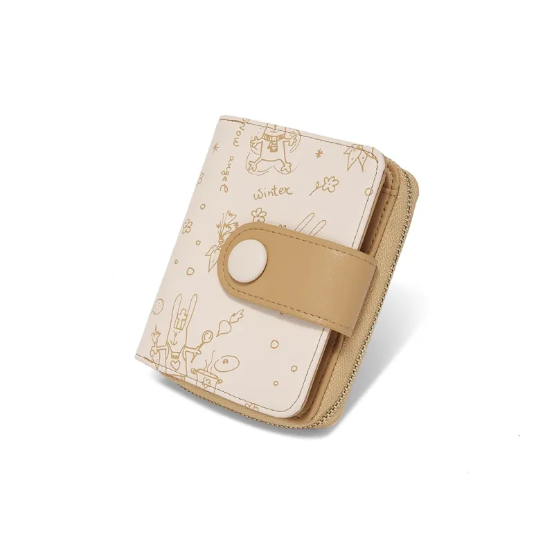 MEXICAN Cow Leather Wallet, Card Holder, Coin Purse Women's Brown/Light Green/Light Yellow-14
