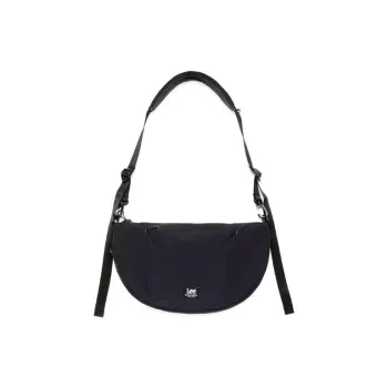 Lee Nylon Half Moon Hobo Bag Shoulder Bag Regular Unisex Black