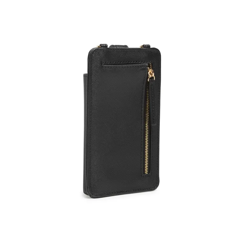 GUESS Artificial Leather One Shoulder Crossbody Cell Phone Pouch Regular Unisex Black-1