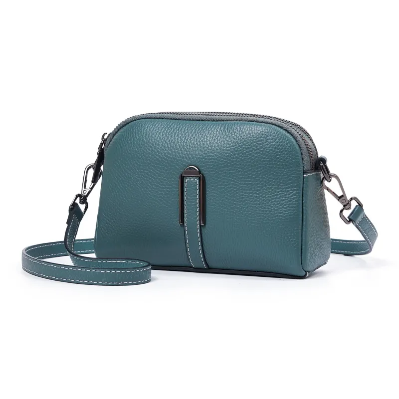 KAISER Cow Leather Shoulder Bag Regular Women's Black/Blue/Green/Burgundy/Milk Tea Brown-6