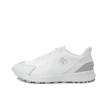 DESCENTE D Jogger Cushioning, Wear Resistant Low Top Golf Shoes Unisex White