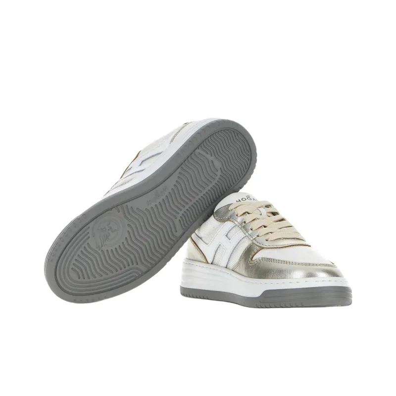 HOGAN H630 Metallic Panelled Low-Top Sneakers Women's-5