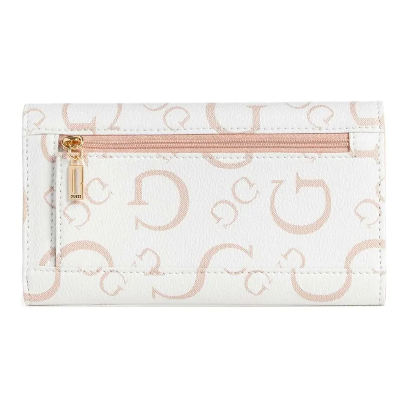 GUESS Artificial Leather Clutch Unisex White-1