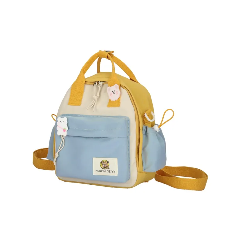 Parker Bear Oxford Backpack Unisex Pink Yellow Blue Black-1