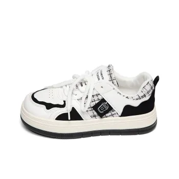 KATHRYN WILSON Stylish Skateboarding Shoes Women's Black Plaid
