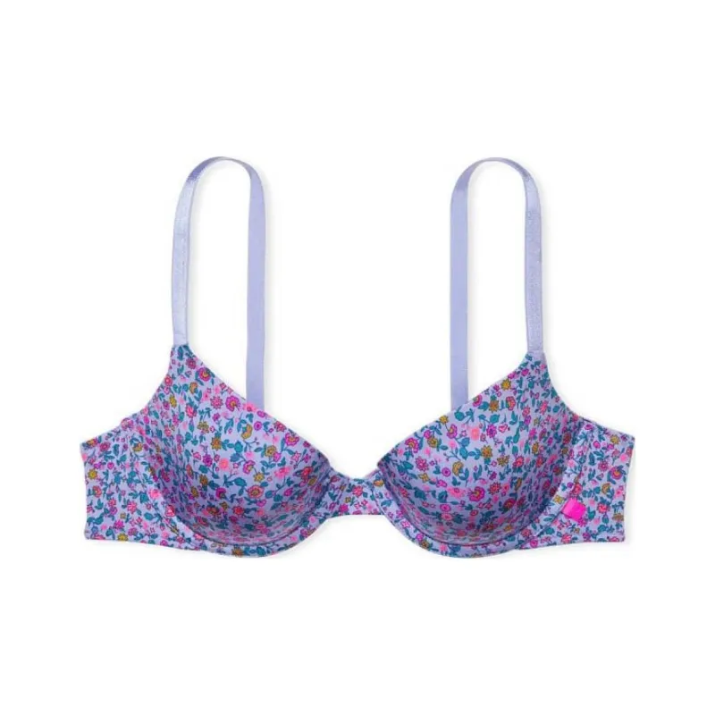 VICTORIA'S SECRET Bra Women's Purple Floral Print-0