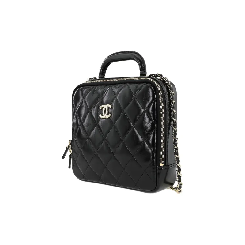 CHANEL Sheepskin Camera Bag, Shoulder Bag, Crossbody Bag Women's Black-1