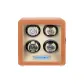 4 Watch Slots-[Fingerprint Version]Brown+Beige Yellow