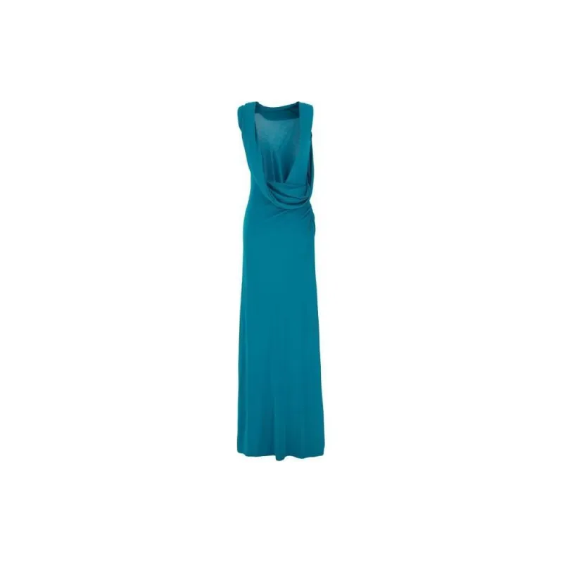 ALBERTA FERRETTI Ruched Detail Crepe Maxi Dress-1