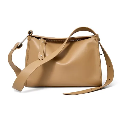 VANDEE Microfiber Synthetic Leather Pillow Bag Shoulder Bag Crossbody Bag Regular Women's Black/Apricot
