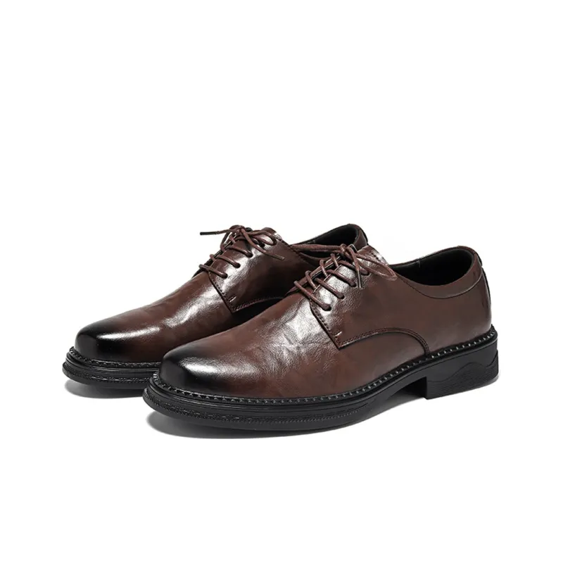 SHUPATE Dress Shoes Men Low Top Black/Brown-27