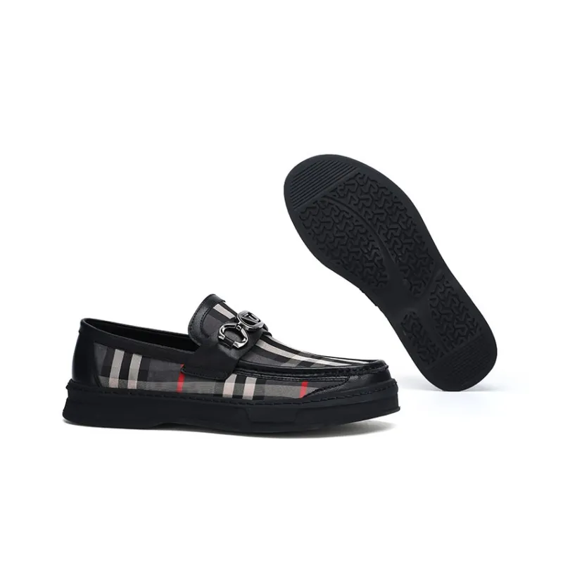U7 Beanie Shoes Soft Sole Breathable Loafers Men's Black-3
