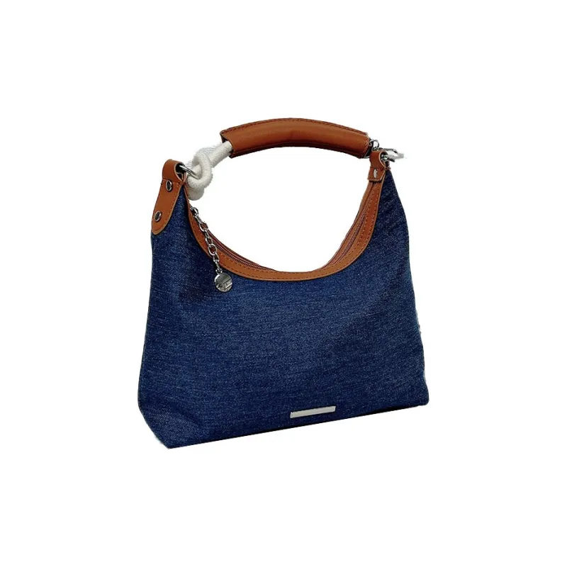 HAWA Denim Tote Bag Shopping Bag Shoulder Bag Handbag Crossbody Bag Shoulder Bag Medium Size Women's Denim Blue-2