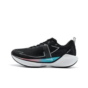 XTEP 360X Running Shoes Men Low Top Black/Orange Yellow/Macaca Green