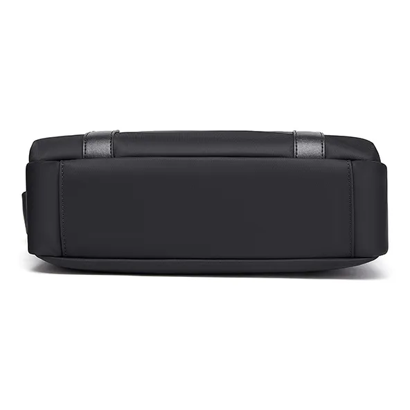 BISON DENIM Nylon Fabric Shoulder Bag Men's Black-6